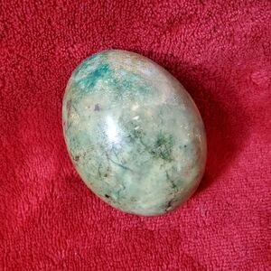Vintage Green Blue Granite Marble Stone Egg